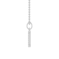 45cm I Initial Pendant Necklace with 0.05tw of Laboratory-Grown Diamonds in Sterling Silver and Platinum Pendants Bevilles 