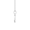 45cm Q Initial Pendant Necklace with 0.05tw of Laboratory-Grown Diamonds in Sterling Silver and Platinum Pendants Bevilles 
