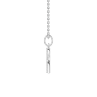 45cm R Initial Pendant Necklace with 0.05tw of Laboratory-Grown Diamonds in Sterling Silver and Platinum Pendants Bevilles 