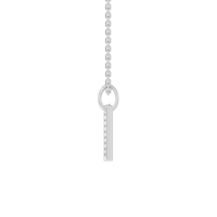 45cm V Initial Pendant Necklace with 0.05tw of Laboratory-Grown Diamonds in Sterling Silver and Platinum Pendants Bevilles 