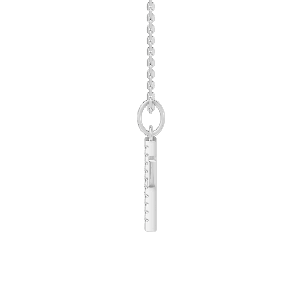 45cm X Initial Pendant Necklace with 0.05tw of Laboratory-Grown Diamonds in Sterling Silver and Platinum Pendants Bevilles 