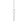 45cm Y Initial Pendant Necklace with 0.05tw of Laboratory-Grown Diamonds in Sterling Silver and Platinum Pendants Bevilles 