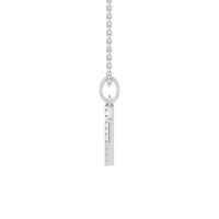 45cm Y Initial Pendant Necklace with 0.05tw of Laboratory-Grown Diamonds in Sterling Silver and Platinum Pendants Bevilles 