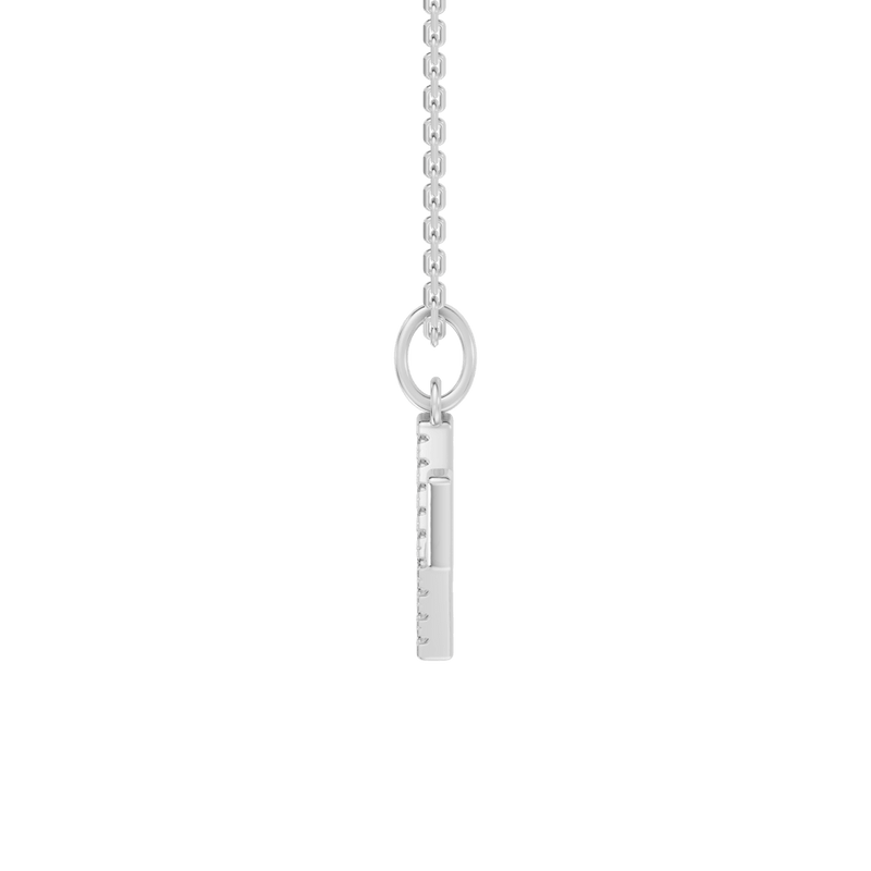 45cm Y Initial Pendant Necklace with 0.05tw of Laboratory-Grown Diamonds in Sterling Silver and Platinum Pendants Bevilles 