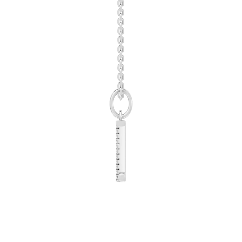 45cm Z Initial Pendant Necklace with 0.05tw of Laboratory-Grown Diamonds in Sterling Silver and Platinum Pendants Bevilles 