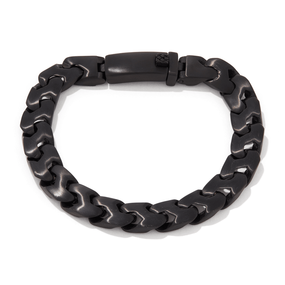 21cm Flat Curb Bracelet in Stainless Steel Bracelets Bevilles 