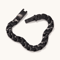 21cm Flat Curb Bracelet in Stainless Steel Bracelets Bevilles 