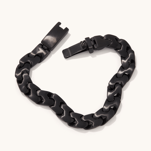 21cm Flat Curb Bracelet in Stainless Steel Bracelets Bevilles 