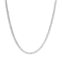 45cm Cubic Zirconia Tennis Necklace in Sterling Silver Pendants Bevilles 