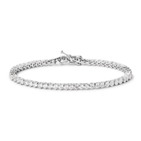 19cm Cubic Zirconia Tennis Bracelet in Sterling Silver Bracelets Bevilles 