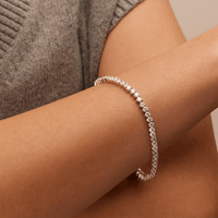 19cm Cubic Zirconia Tennis Bracelet in Sterling Silver Bracelets Bevilles 