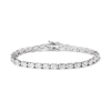 19cm Cubic Zirconia Oval Tennis Bracelet in Sterling Silver Bracelets Bevilles 