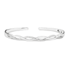 59mm Cubic Zirconia Plait Bangle in Sterling Silver Bangles Bevilles 