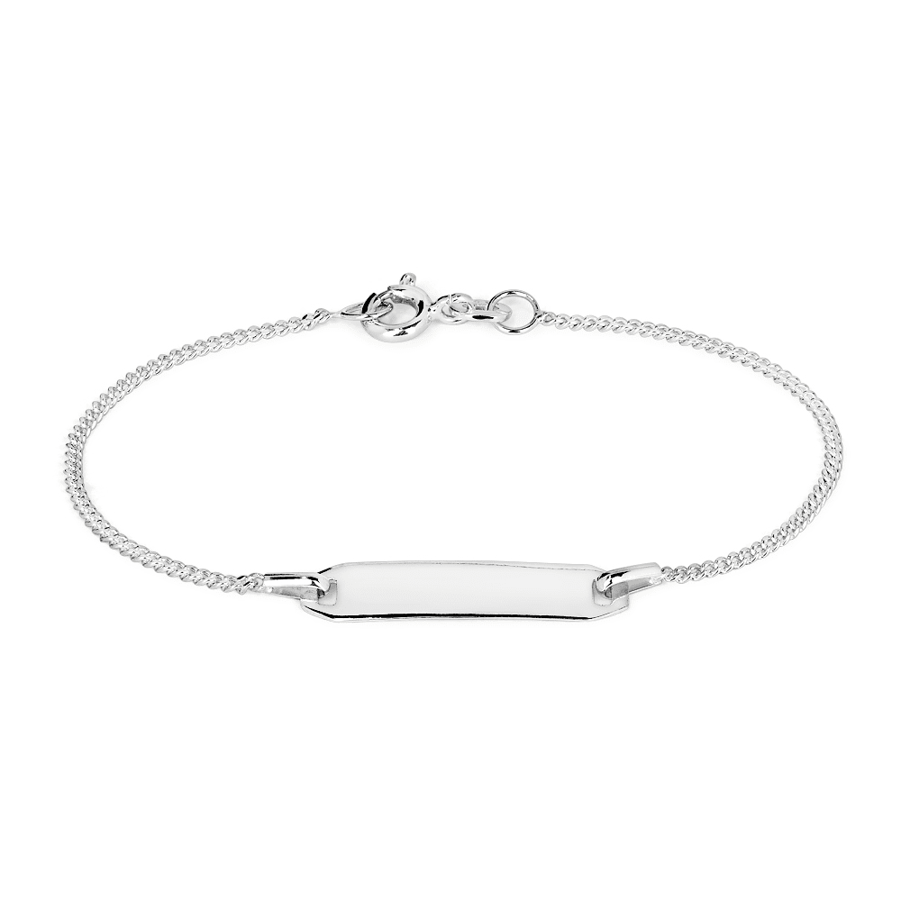 15cm ID Curb Bracelet in Sterling Silver Bracelets Bevilles 