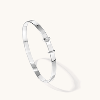 53mm Adjustable Bangle in Sterling Silver Bangles Bevilles 