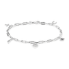 19cm Cubic Zirconia Charm Bracelet in Sterling Silver Bracelets Bevilles 