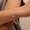19cm Cubic Zirconia Charm Bracelet in Sterling Silver Bracelets Bevilles 