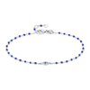 19cm Enamel Beaded Bracelet with Cubic Zirconia Evil Eye Charm in Sterling Silver Bracelets Bevilles 