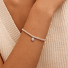 19cm Enamel Beaded Bracelet with Cubic Zirconia Evil Eye Charm in Sterling Silver Bracelets Bevilles 