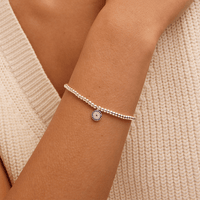 19cm Enamel Beaded Bracelet with Cubic Zirconia Evil Eye Charm in Sterling Silver Bracelets Bevilles 