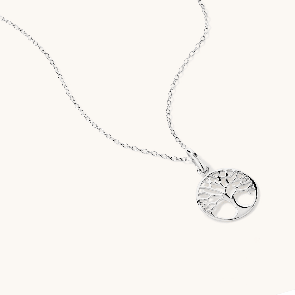 45cm Tree of Life Pendant Necklace in Sterling Silver Pendants Bevilles 