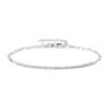 19cm Paperclip Cubic Zirconia Tennis Bracelet in Sterling Silver Bracelets Bevilles 