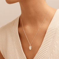 50cm Rope Edge Disc Pendant Necklace in Sterling Silver Pendants Bevilles 