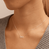 45cm Cubic Zirconia Infinity Necklace in Sterling Silver Pendants Bevilles 