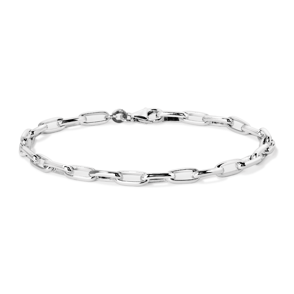 19cm Paperclip Bracelet in Sterling Silver Bracelets Bevilles 