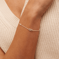 19cm Cubic Zirconia Infinity Bracelet in Sterling Silver Bracelets Bevilles 