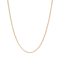 45cm 4mm Width Belcher Chain Necklace in 9kt Yellow Bonded Gold Necklaces Bevilles 