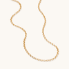 45cm 4mm Width Belcher Chain Necklace in 9kt Yellow Bonded Gold Necklaces Bevilles 