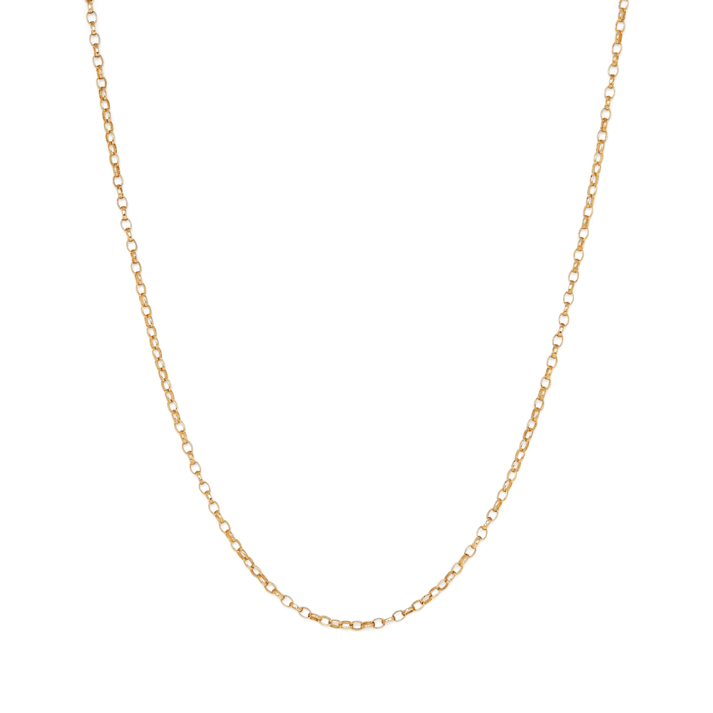 45cm Oval Belcher Chain Necklace in 9kt Bonded Yellow Gold Necklaces Bevilles 