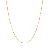 45cm Oval Belcher Chain Necklace in 9kt Bonded Yellow Gold Necklaces Bevilles 