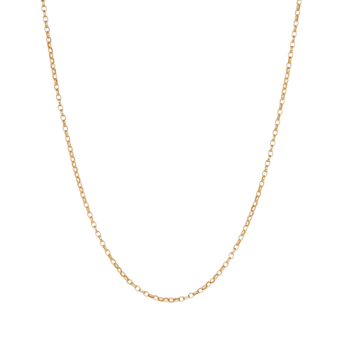 45cm Oval Belcher Chain Necklace in 9kt Yellow Bonded Gold Necklaces Bevilles 