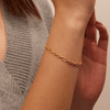 19cm Rounded Figaro Bracelet in 9kt Yellow Bonded Gold Bracelets Bevilles 