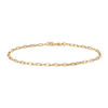 19cm Fine Paperclip Bracelet in 9kt Yellow Bonded Gold Bracelets Bevilles 