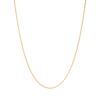 45cm 2mm Width Paperclip Chain Necklace in 9kt Yellow Bonded Gold Necklaces Bevilles 