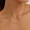 45cm 2mm Width Paperclip Chain Necklace in 9kt Yellow Bonded Gold Necklaces Bevilles 