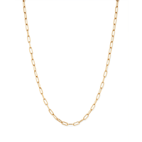 45cm 4mm Width Paperclip Chain in 9kt Bonded Yellow Gold Necklaces Bevilles 