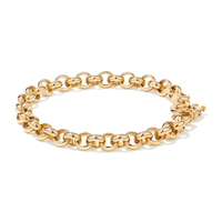 19cm Bolt Ring Belcher Bracelet in 9kt Bonded Yellow Gold Bracelets Bevilles 