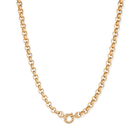 45cm 6mm Width Bolt Ring Belcher Necklace in 9kt Bonded Yellow Gold Necklaces Bevilles 