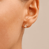 Mother of Pearl Clover Stud Earrings in 9kt Yellow Gold Earrings Bevilles 
