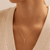 Initial A Pendant with 0.05ct of Laboratory-Grown Diamonds in 9kt Yellow Gold Pendants Bevilles 