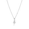45cm Cubic Zirconia Ballerina Pendant Necklace in Sterling Silver Pendants Bevilles 