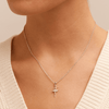 45cm Cubic Zirconia Ballerina Pendant Necklace in Sterling Silver Pendants Bevilles 