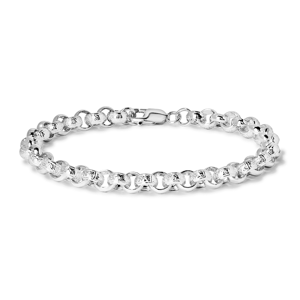20cm Filigree Belcher Bracelet in Sterling Silver Bracelets Bevilles 