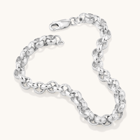 20cm Filigree Belcher Bracelet in Sterling Silver Bracelets Bevilles 