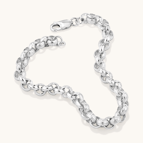 20cm Filigree Belcher Bracelet in Sterling Silver Bracelets Bevilles 