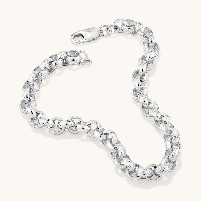 20cm Filigree Belcher Bracelet in Sterling Silver Bracelets Bevilles 